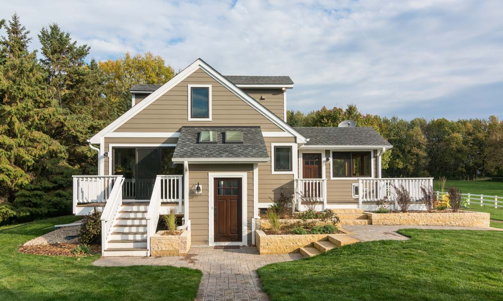 exterior of two story home